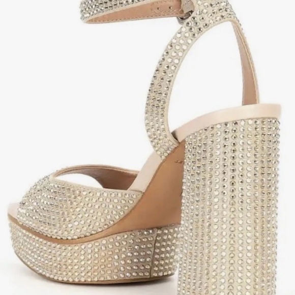 Embellished Rhinestone Platform Dress Sandals - Picture 6 of 8